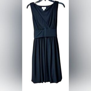 Loft Black Sleeveless V Neck Dress Size 8P